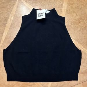 Brand new, classy, Mock Neck Sleeveless Crop Sweater by Open Edit!